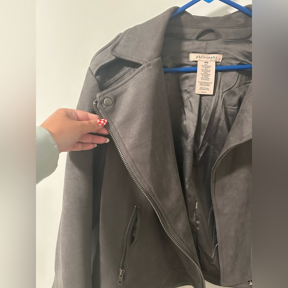 Philosophy brand suede bomber jacket